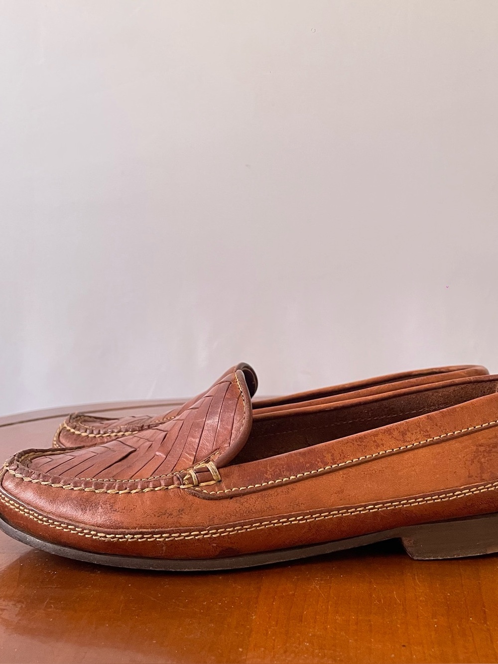 Cole Haan Vintage Leather Woven Loafers | US 6.5 - Picture 3 of 7